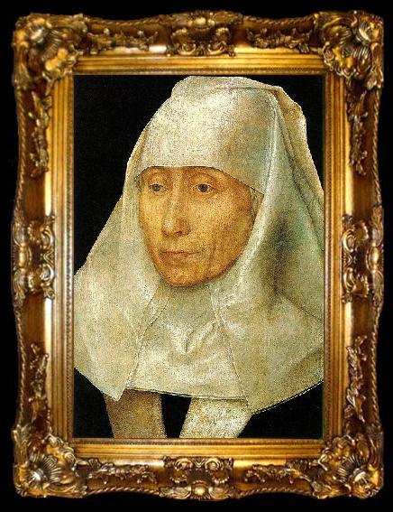 framed  Hans Memling Portrait of an Old Woman, ta009-2